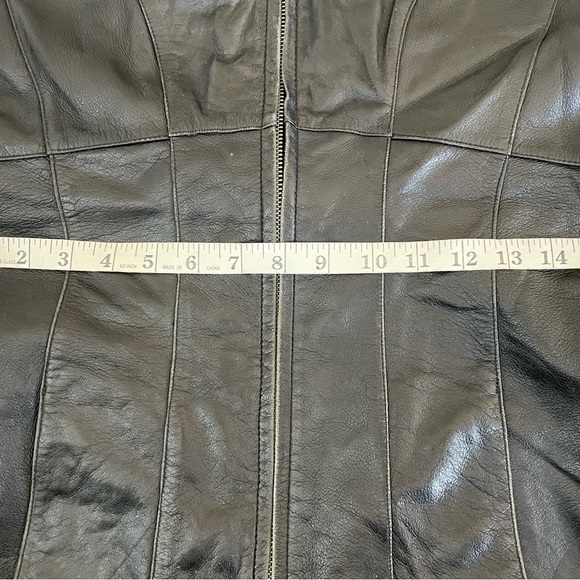 Vintage 90s Y2K Wilson’s Leather Pelle Studio zip Up Jacket size S - Picture 12 of 16